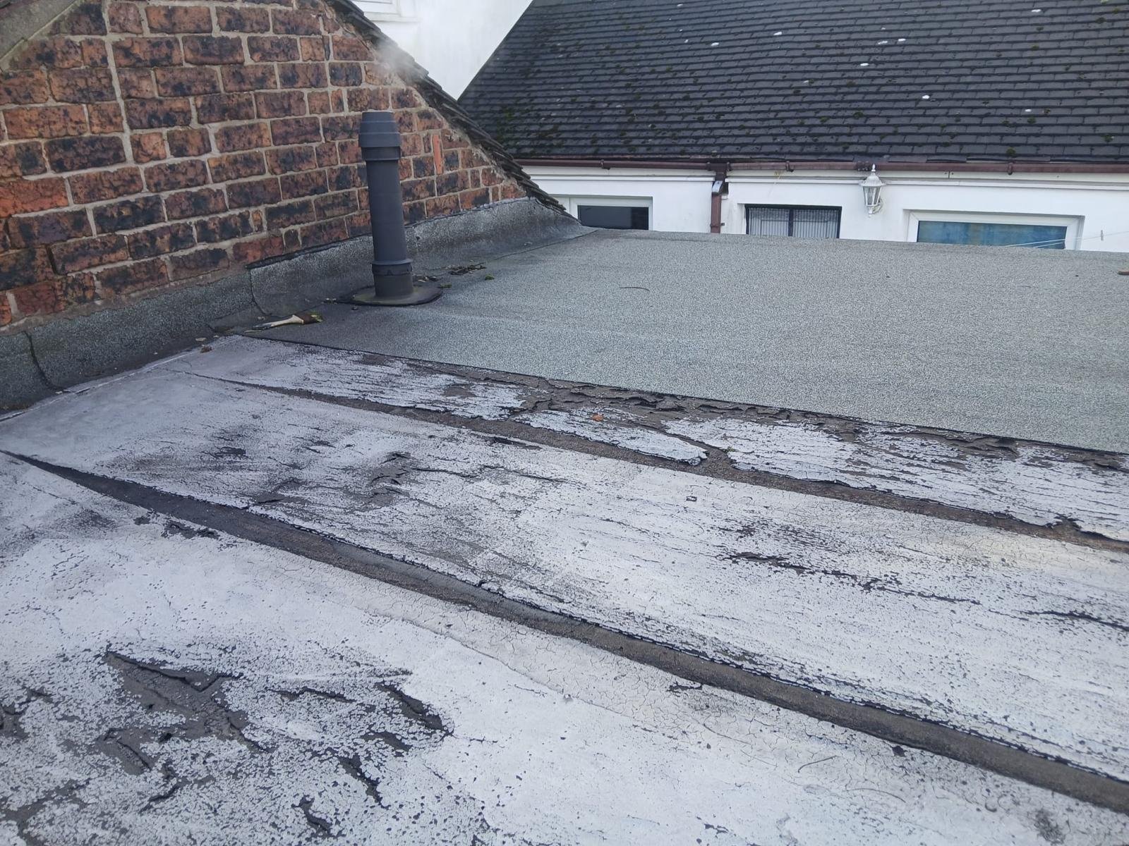 Before: perished flat roof
